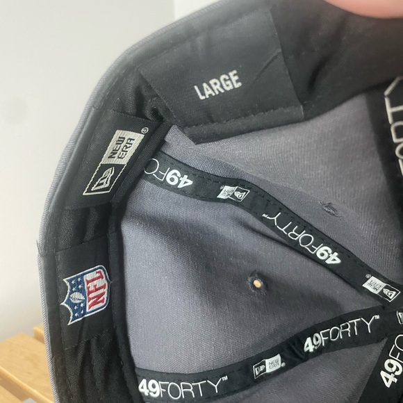 Lightly worn New Era 49FORTY New York Jets charcoal grey fitted cap, size large - Picture 5 of 5